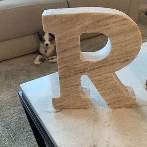 Marble Letter (R) Home Decor